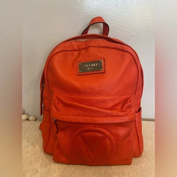 Valentino | Bags | Authentic Valentino Orange Backpack With  display picture 3